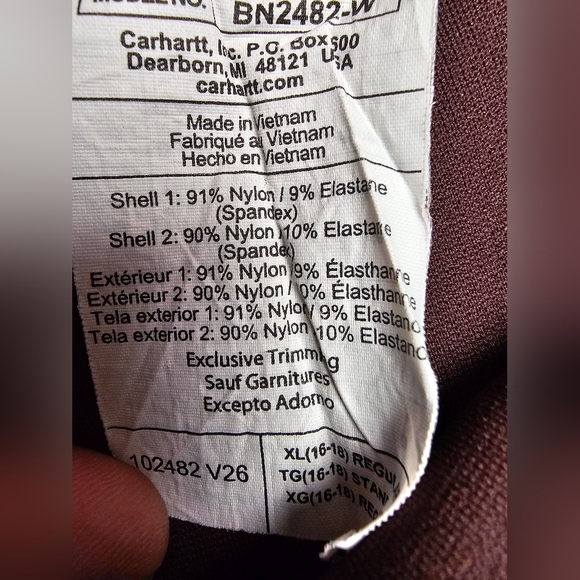 Carhartt 102482 Force Fitted Utility Leggings Midweight Women's XL Blackberry - Picture 5 of 8